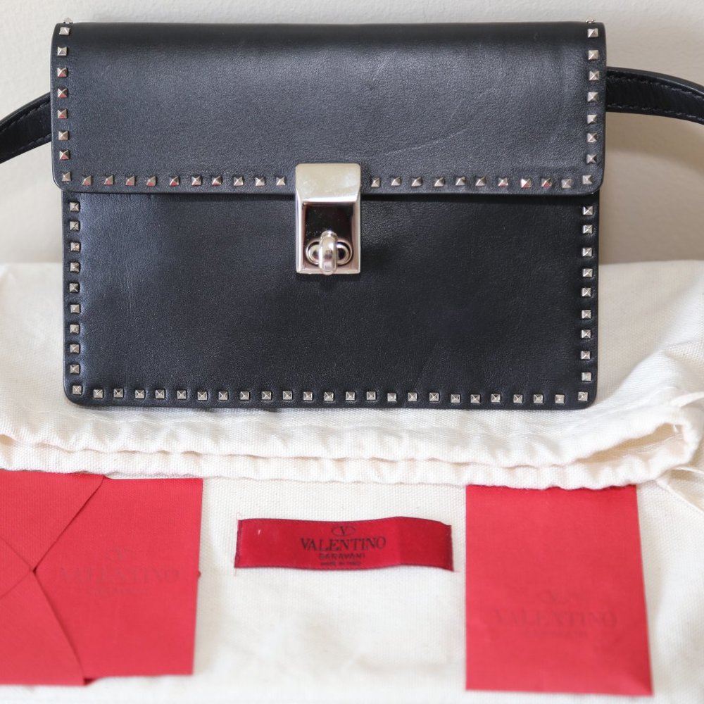 RARE! Auth VALENTINO Rockstud Crossbody Bag retail$1295